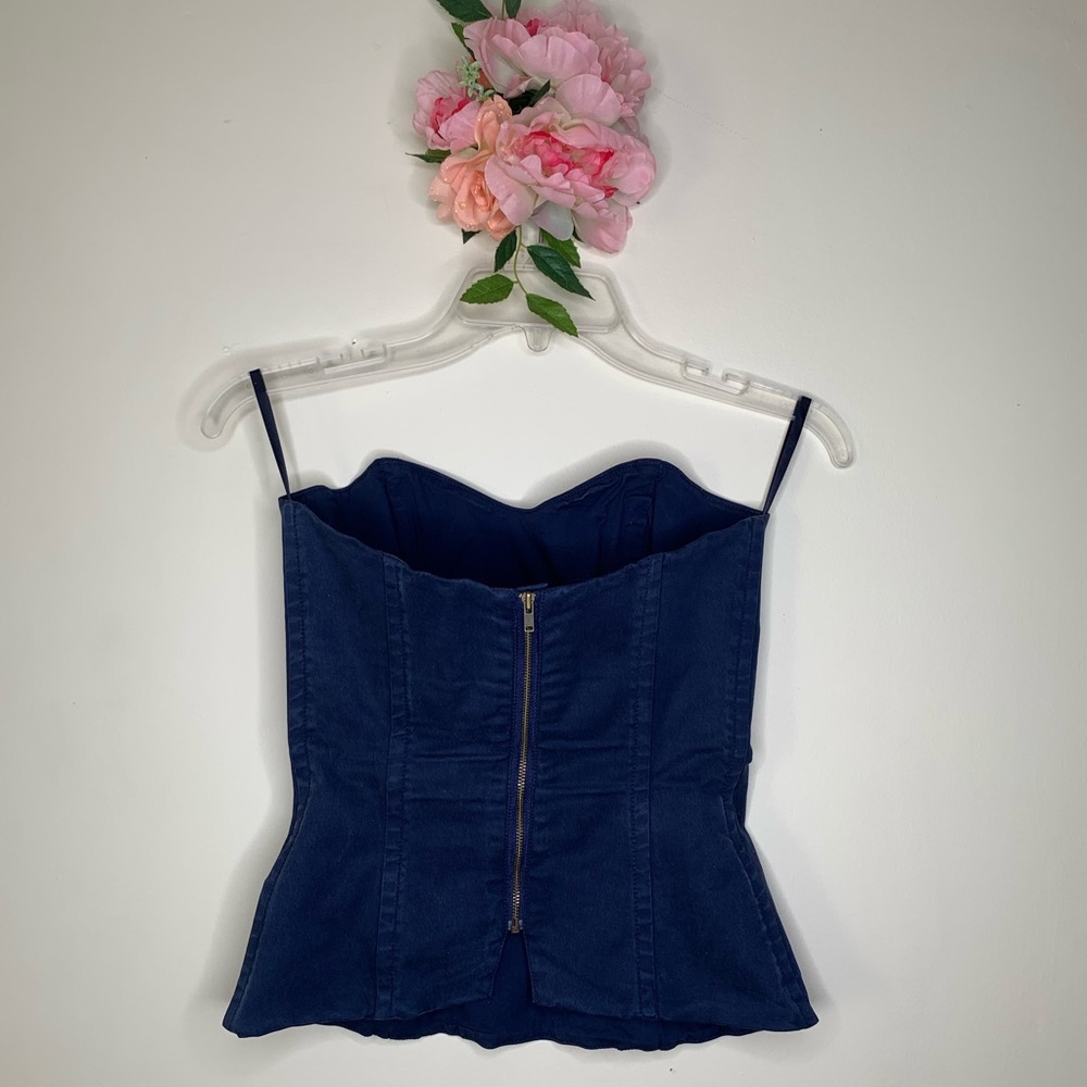 French Connection Strapless Ribbed Corset - Picture 3 of 4